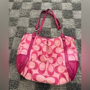 Barbie Pink signature Coach Alexandra y2k collectors shoulder bag